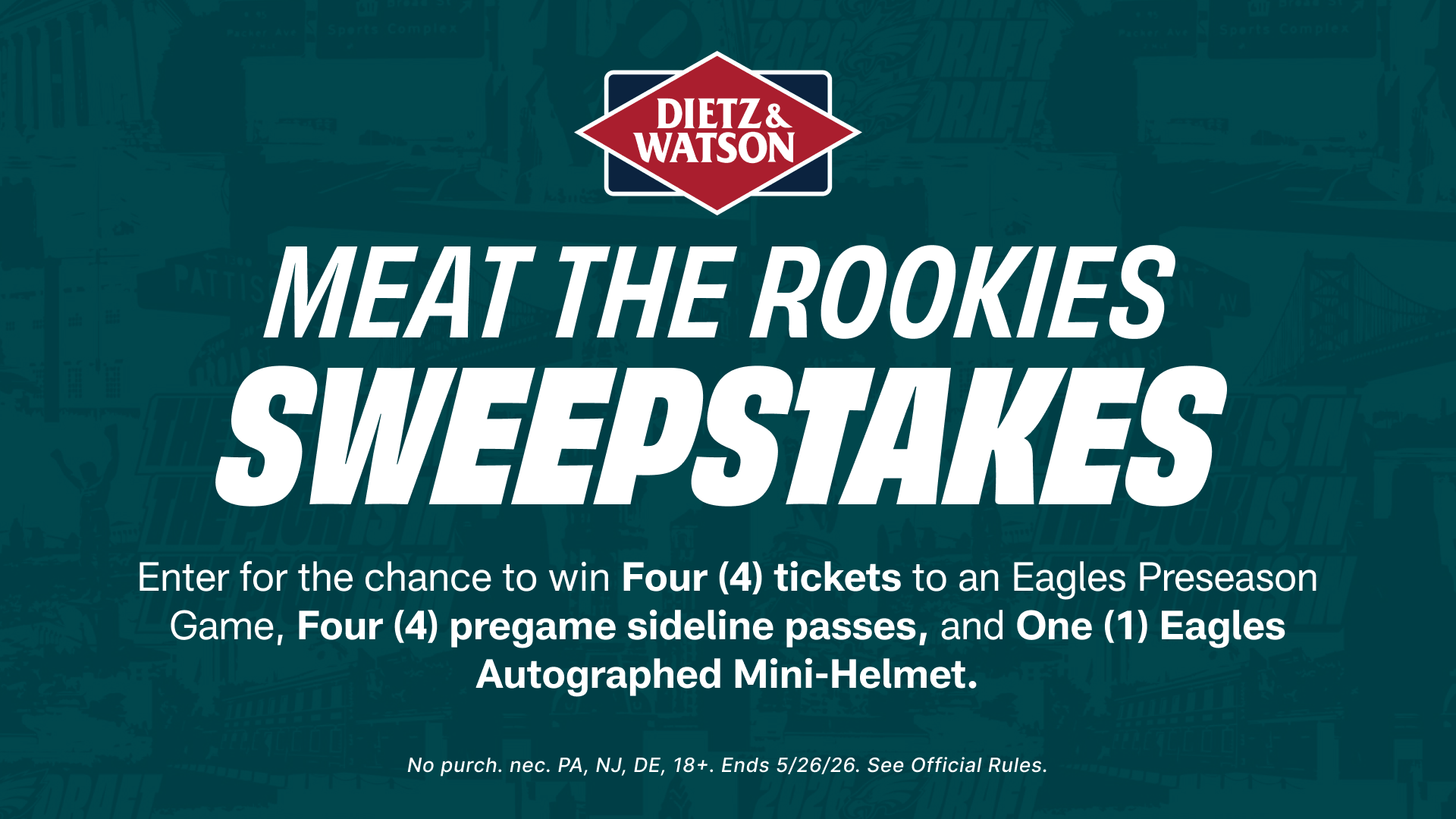 Meat The Rookies Sweepstakes